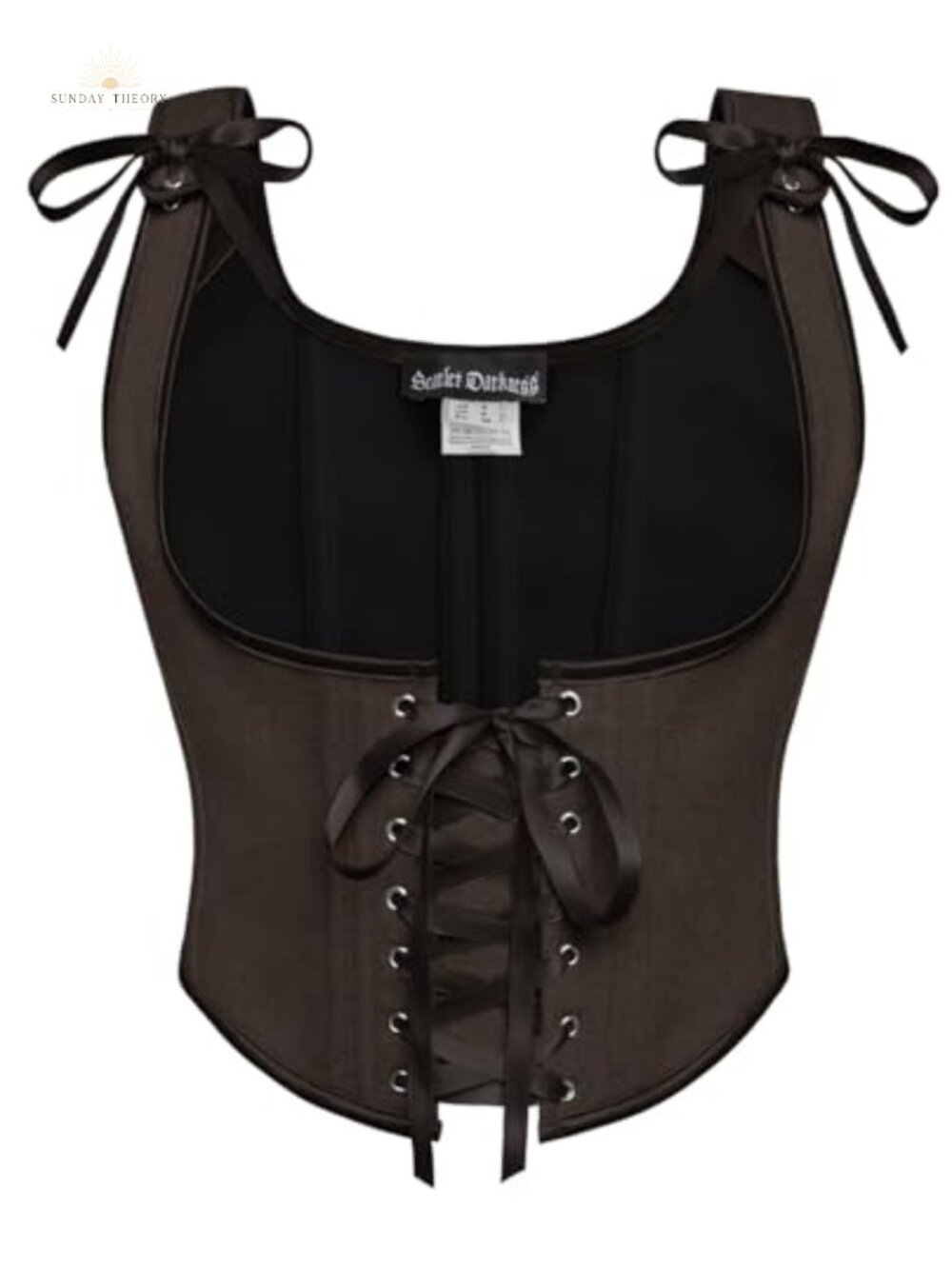 Boned Underbust Corset Top Lace-Up Zip Renaissance Corset